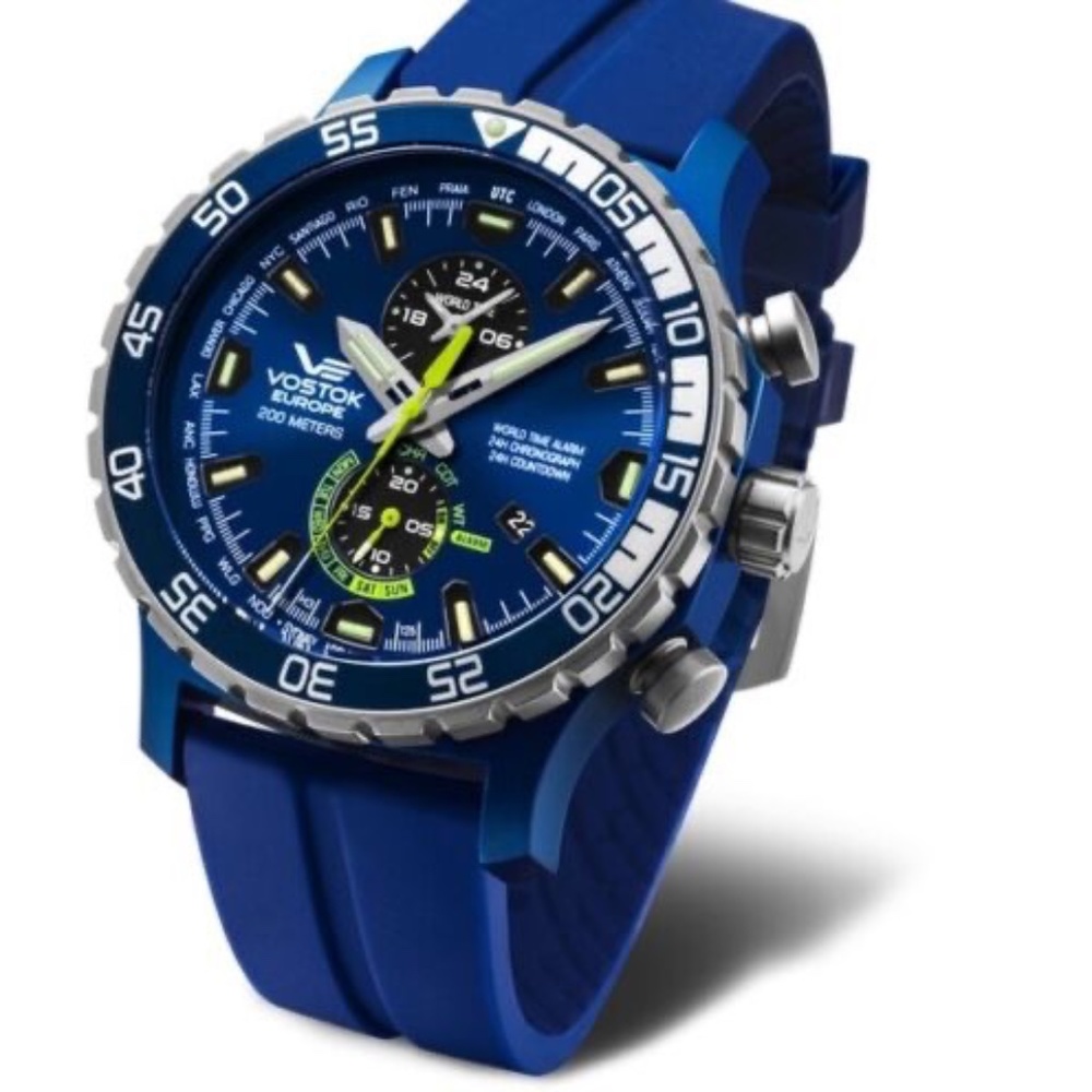 Vostok-Europe Expedition Everest Underground Quartz Alarm Watch YM8J/597E546